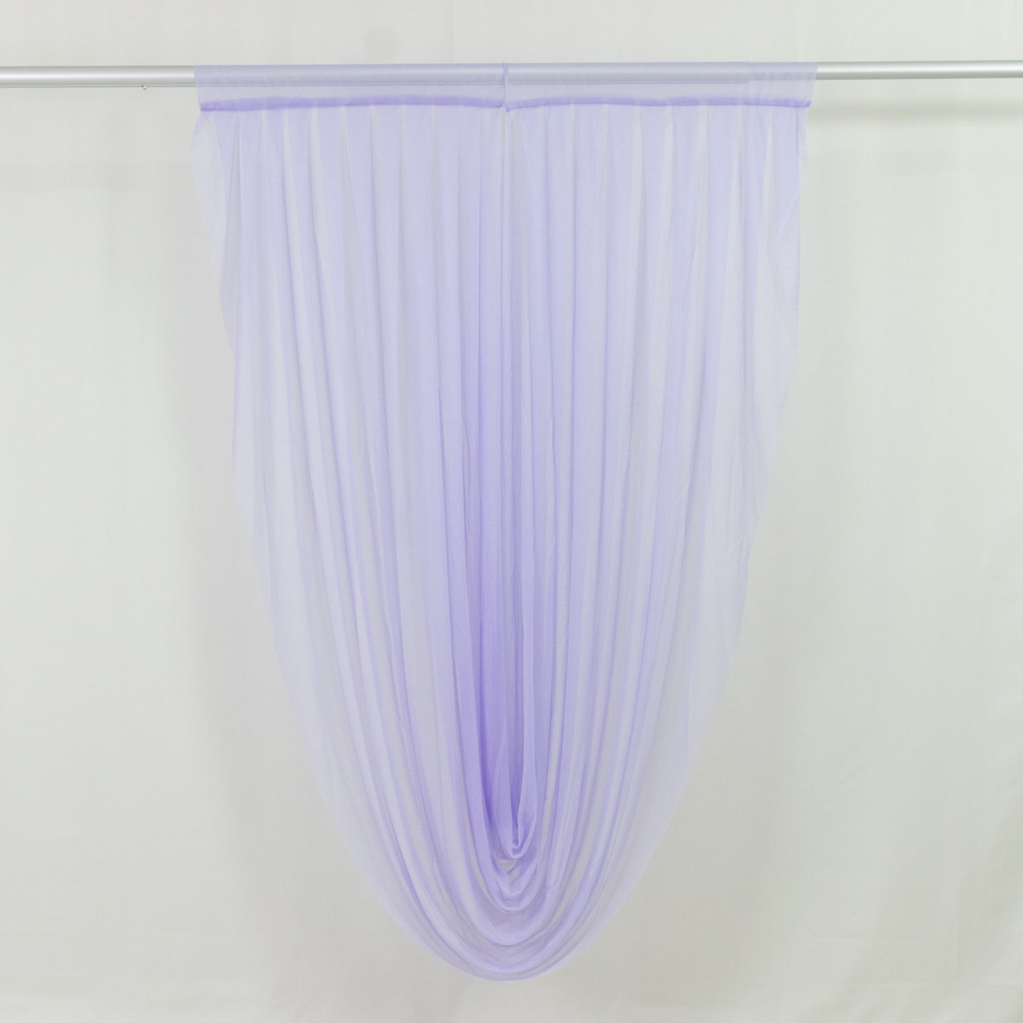 Lavender Lilac draped fabric for elegant home decor and event styling.