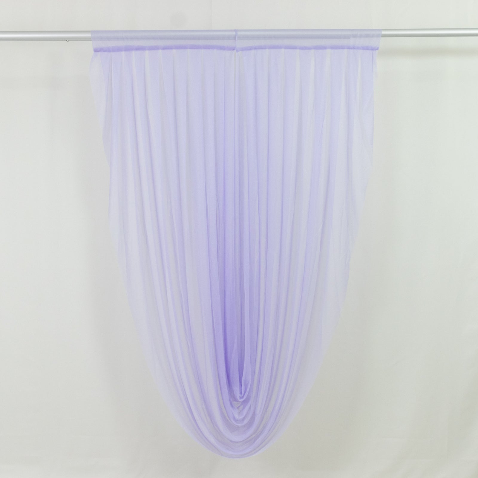 Lavender Lilac draped fabric for elegant home decor and event styling.