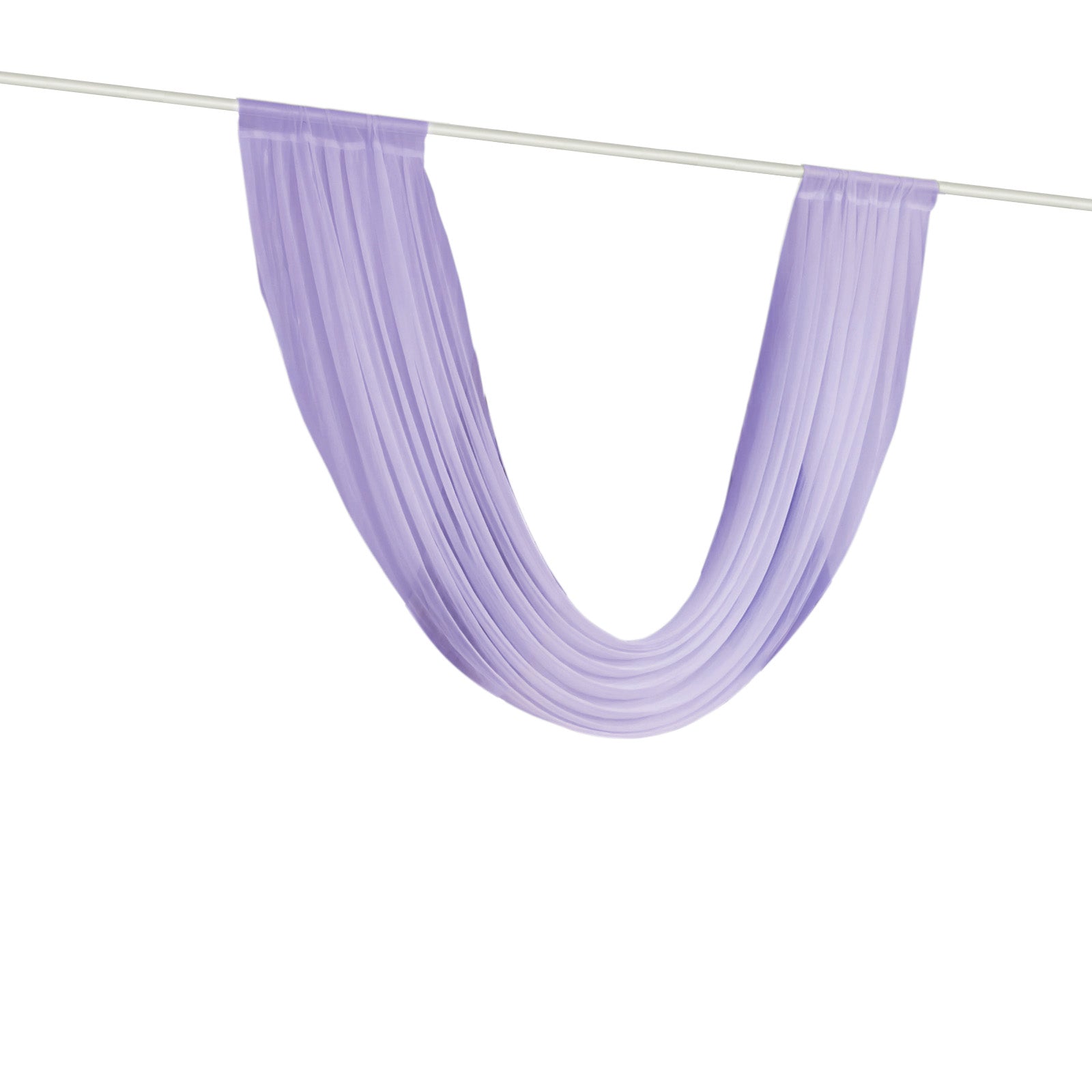 Lavender Lilac draped fabric for elegant home décor and event styling.