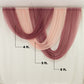 Mauve sheer chiffon valance curtain draping elegantly.