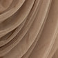 Taupe sheer chiffon curtain drape, perfect for wedding arch decor.