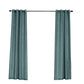 2 Pack Handmade Light Blue Faux Linen Curtains 52"x108", Curtain Panels With Chrome Grommets