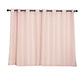 Handmade blush faux linen curtain panels with chrome grommets, 52"x64".