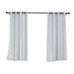 2 Pack | Handmade Silver Faux Linen Curtains 52"x64", Curtain Panels With Chrome Grommets