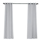 2 Pack | Handmade Silver Faux Linen Curtains 52"x96", Curtain Panels With Chrome Grommets