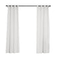 2 Pack | Handmade White Faux Linen Curtains 52"x96", Curtain Panels With Chrome Grommets