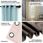 Blush faux linen curtains with chrome grommets, 52"x64", pack of 2.