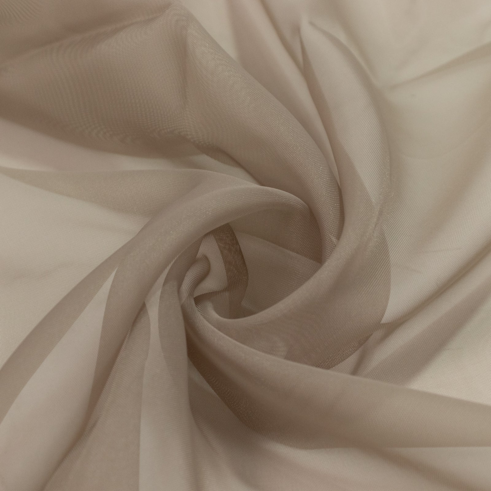 Natural chiffon backdrop curtain panel in soft beige sheer fabric. #whtbkgd