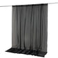 Black chiffon backdrop curtain panel, durable and flame resistant.