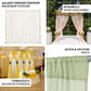 10ft x 10ft Chiffon Backdrop Curtain Panel – Durable Flame Resistant Sheer Draping Fabric with Rod P