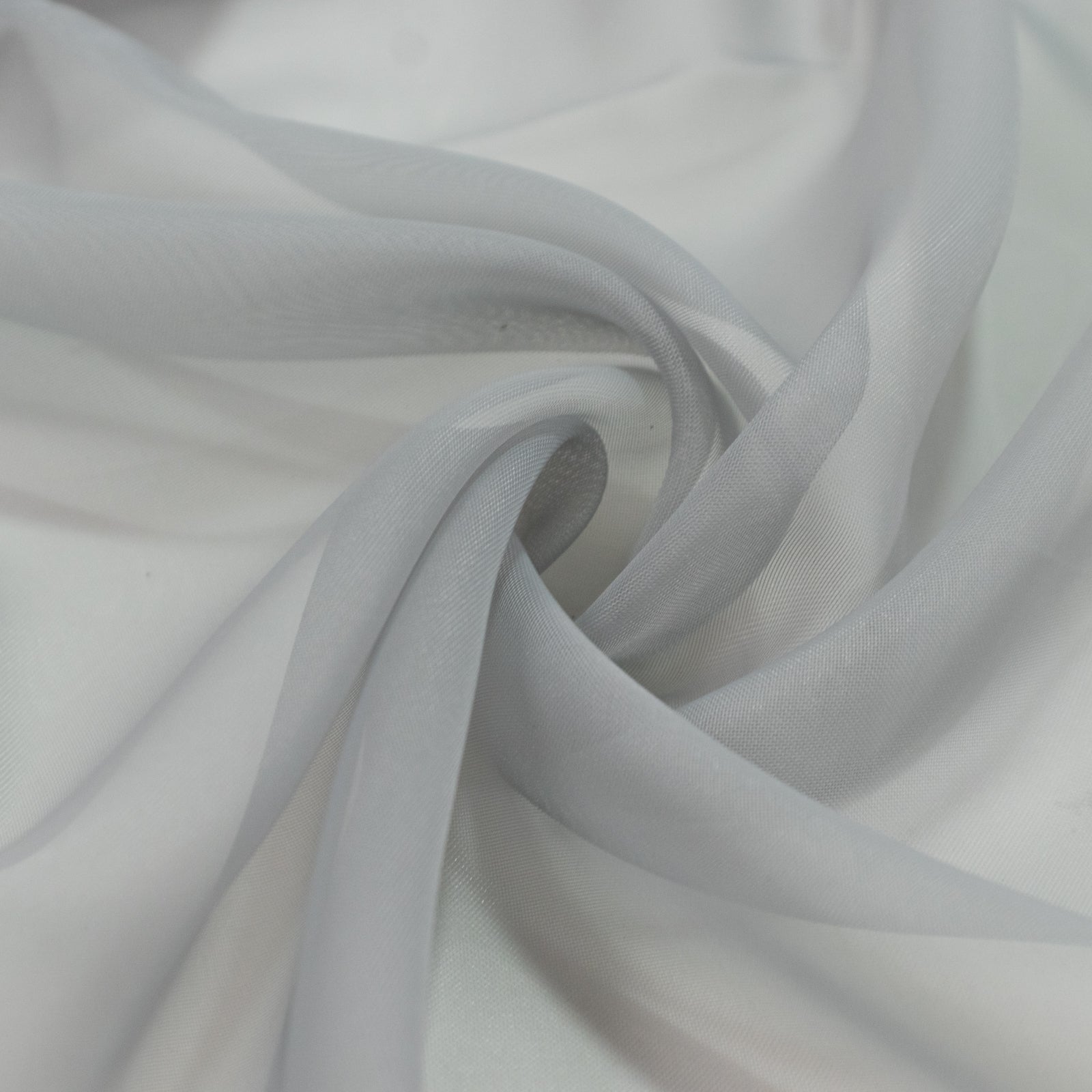 Silver chiffon backdrop curtain panel, sheer and flame resistant. #whtbkgd
