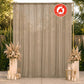 Natural chiffon backdrop curtain panel in a serene outdoor setting.
