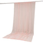 Blush chiffon backdrop curtain panel, sheer and flame resistant.