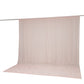 Blush chiffon backdrop curtain panel, sheer draping fabric with rod pocket.