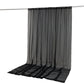 Black chiffon backdrop curtain panel, durable and flame resistant.