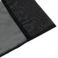 Black chiffon backdrop curtain panel with sheer draping fabric.