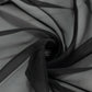 Black chiffon backdrop curtain panel, durable and flame resistant sheer fabric. #whtbkgd