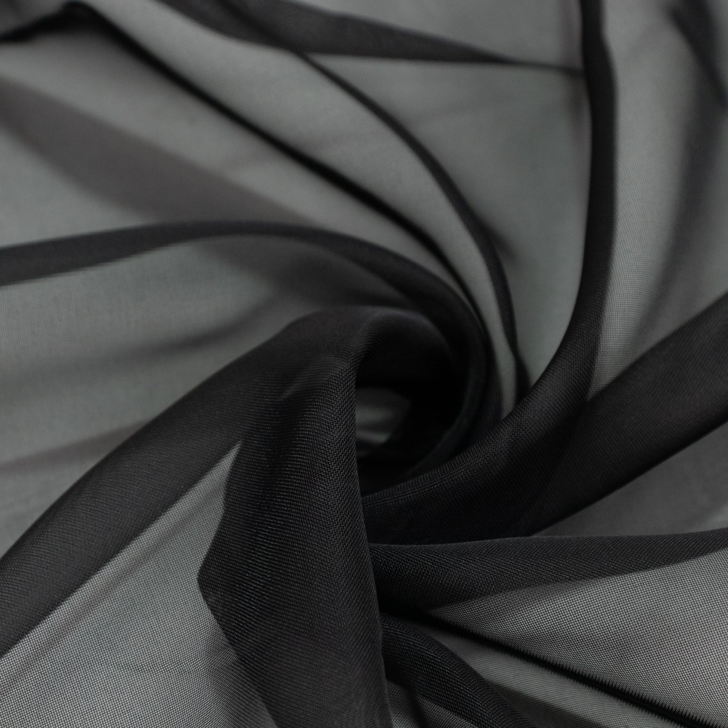 Black chiffon backdrop curtain panel, durable and flame resistant sheer fabric. #whtbkgd
