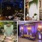 10ft x 12ft Chiffon Backdrop Curtain Panel – Durable Flame Resistant Sheer Draping Fabric with Rod P