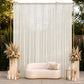 Ivory chiffon backdrop curtain panel for elegant draping and decor.