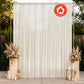 Ivory chiffon backdrop curtain panel for elegant draping and decor.