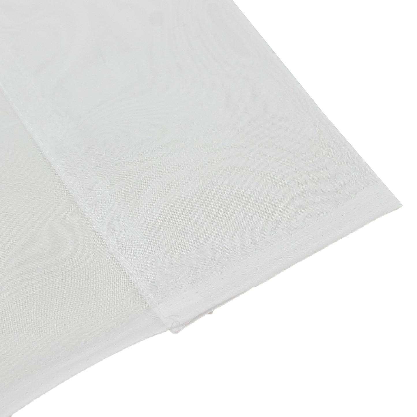 White chiffon backdrop curtain panel, durable and flame resistant.