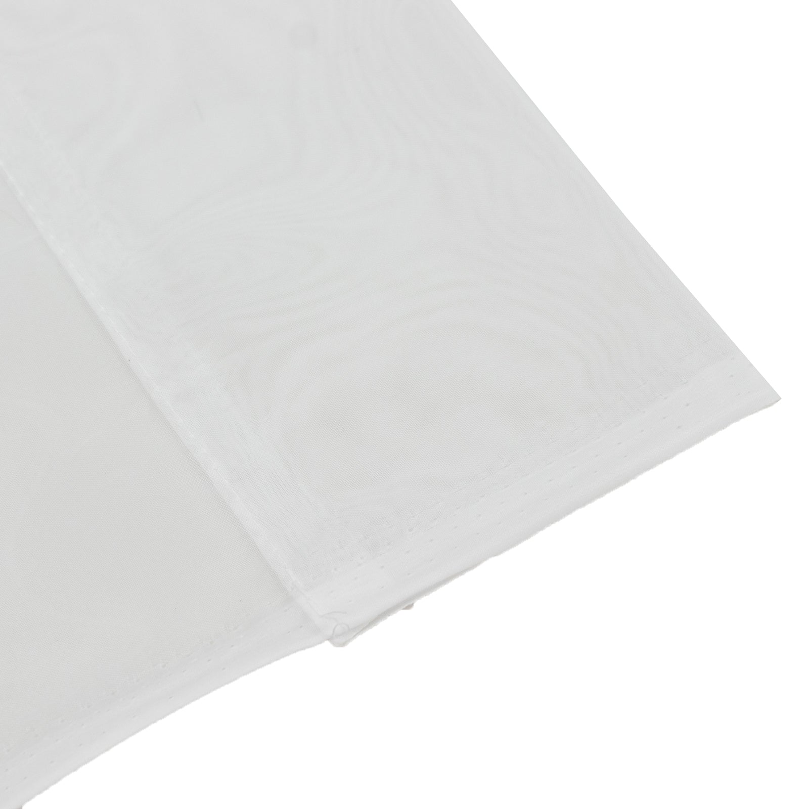 White chiffon backdrop curtain panel, durable and flame resistant.
