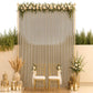 Natural sheer chiffon backdrop curtain panel for events.