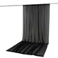 Black chiffon backdrop curtain panel draping fabric with rod pocket. #whtbkgd