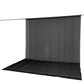 Black chiffon backdrop curtain panel, 10ft x 14ft, durable and sheer fabric.