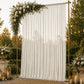 Ivory chiffon backdrop curtain panel for elegant draping and decor.
