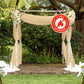 Champagne Chiffon Curtain Panel 5 Feet x 14 Feet Durable Flame Resistant Backdrop Ceiling Drapery With Rod Pocket