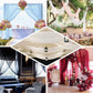 Navy blue chiffon curtain panel for elegant drapery and backdrop decoration.