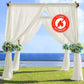 5ftx14ft Ivory Chiffon Curtain Panel, Durable Flame Resistant Backdrop Ceiling Drapery With Rod Pocket