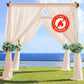 Nude chiffon curtain panel backdrop drapery for events and decor.