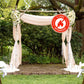 Nude chiffon curtain panel, flame-resistant backdrop for elegant decor.