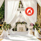 10ftx20ft Ivory Sheer Durable Flame Resistant Ceiling Drape Curtain Panels