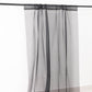 5ftx32ft Black Chiffon Curtain Panel, Durable Flame Resistant Backdrop Ceiling Drapery With Rod Pocket