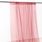 5ftx32ft Burgundy Chiffon Curtain Panel, Durable Flame Resistant Backdrop Ceiling Drapery With Rod Pocket