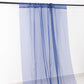 5ftx32ft Navy Blue Chiffon Curtain Panel, Durable Flame Resistant Backdrop Ceiling Drapery With Rod Pocket