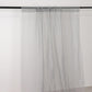 5ftx32ft Silver Chiffon Curtain Panel, Durable Flame Resistant Backdrop Ceiling Drapery With Rod Pocket