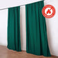 2 Pack 5ftx10ft Hunter Emerald Green Scuba Polyester Backdrop Drape Curtains, Durable Flame Resistan