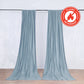 2 Pack Dusty Blue Scuba Polyester Event Curtain Drapes, Durable Flame Resistant Backdrop Event Panels Wrinkle Free with Rod Pockets - 10ftx10ft