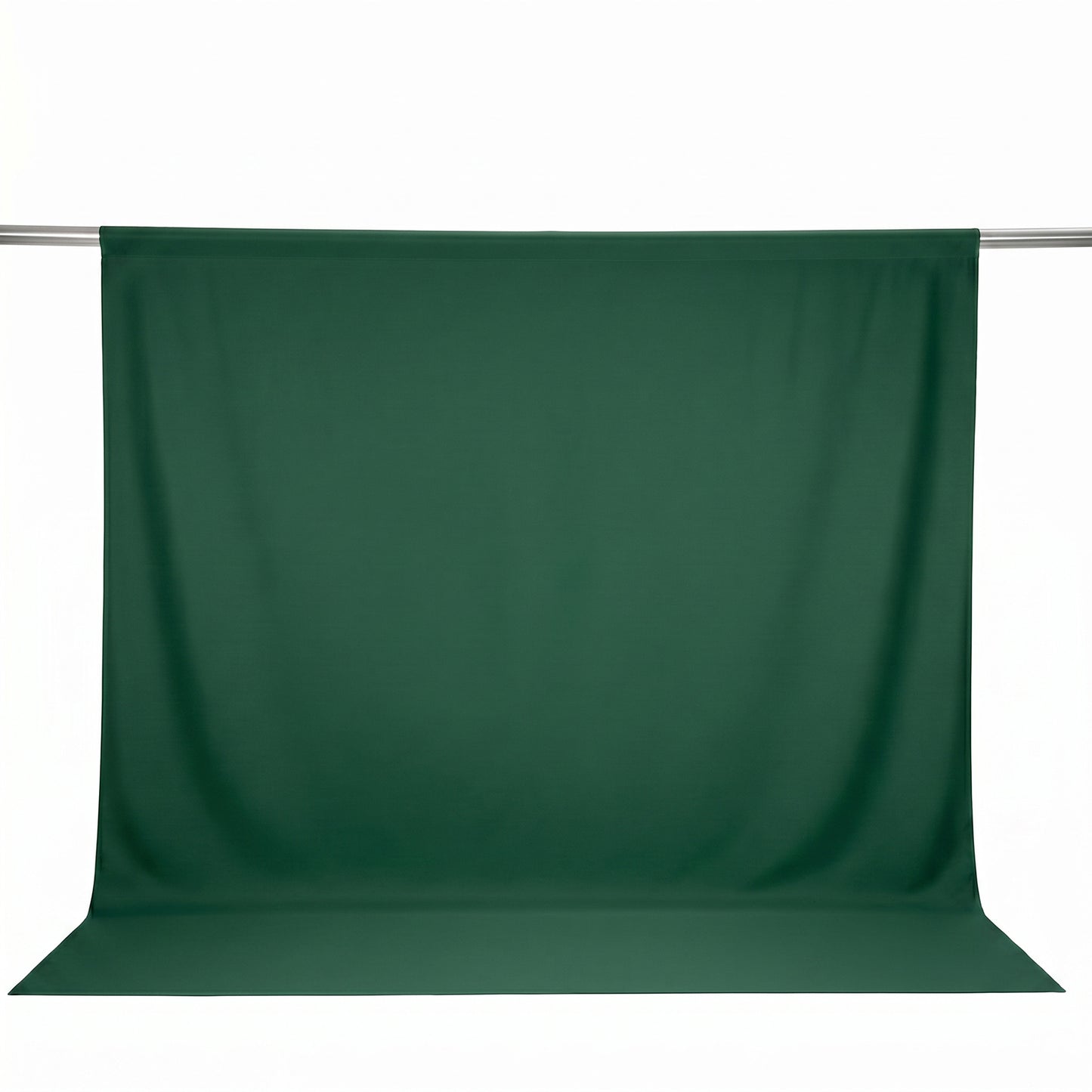 Scuba Polyester Event Backdrop Curtain Hunter Emerald Green 10ftx10ft Durable Flame Resistant Wrinkl