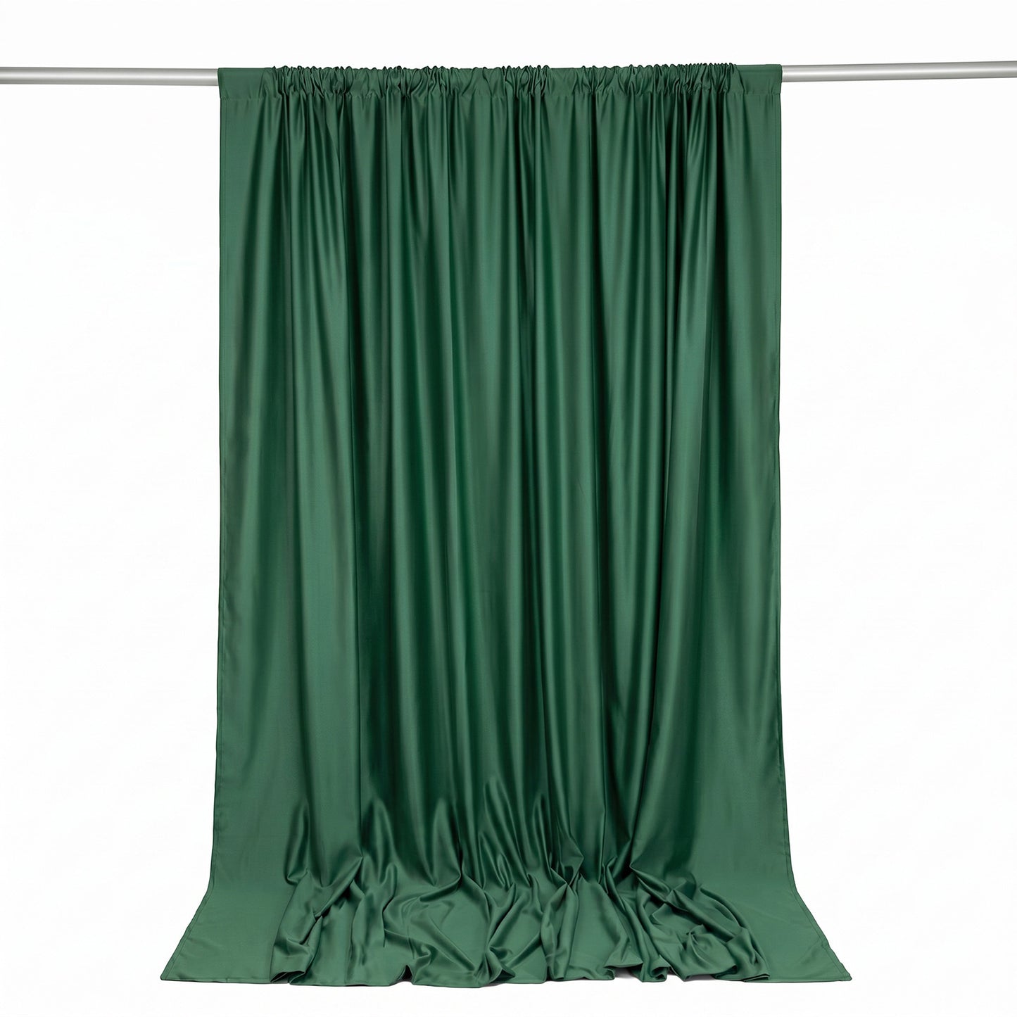 Scuba Polyester Event Backdrop Curtain Hunter Emerald Green 10ftx10ft Durable Flame Resistant Wrinkl