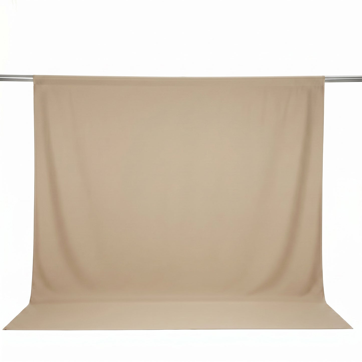 Scuba Polyester Event Backdrop Curtain Beige 10ftx10ft Durable Flame Resistant Wrinkle-Free Photogra