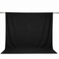 Scuba Polyester Event Backdrop Curtain Black 10ftx10ft Durable Flame Resistant Wrinkle-Free Photogra