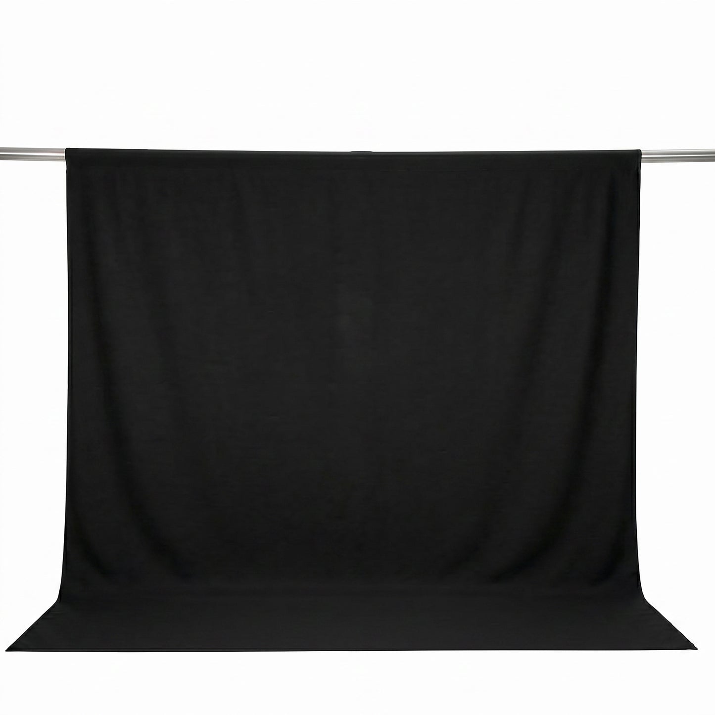 Scuba Polyester Event Backdrop Curtain Black 10ftx10ft Durable Flame Resistant Wrinkle-Free Photogra