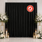Scuba Polyester Event Backdrop Curtain Black 10ftx10ft Durable Flame Resistant Wrinkle-Free Photogra