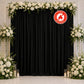 Scuba Polyester Event Backdrop Curtain Black 10ftx10ft Durable Flame Resistant Wrinkle-Free Photogra